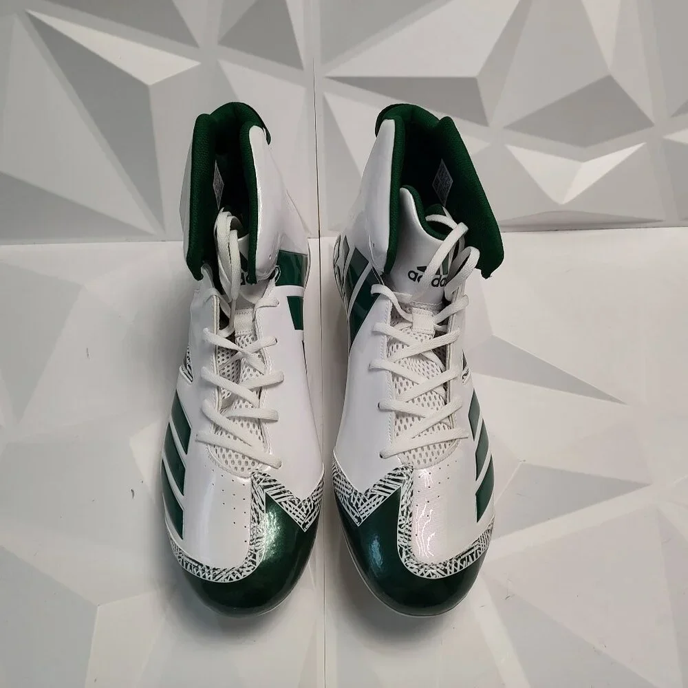 Adidas Mens Football Cleats 16 White Green Shoe Lacrosse Freak X Carbon High - Picture 6 of 10